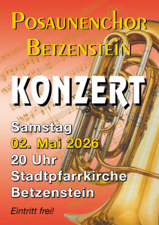 Konzert des Posaunenchor aum 02.05.2026